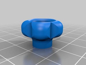 lisse n' curvy bouton étoile 5mm shcs v3 pièces personnalisé 3d print model - Mito3D