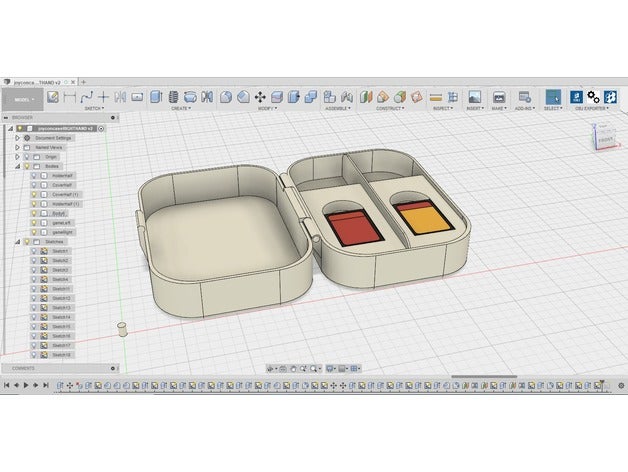 nintendo interruptor - joycon titular de caso cuadro 2x juego almacenamiento juegos alegría-con controlador el video 3D print model - Mito3D