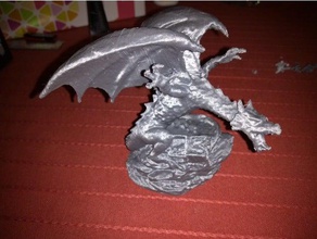 dragon it's treasure - supports toy & game accessories dnd mini miniature dragons dungeons 3d print model - Mito3D