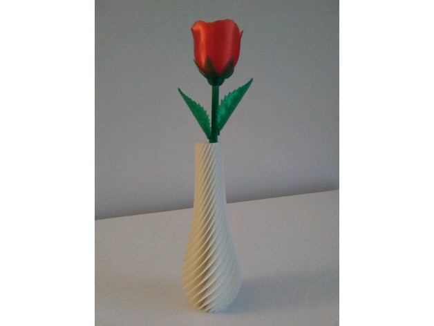 staminali di rosa sepali foglia arredamento art fiore fiori rose 3D print model - Mito3D