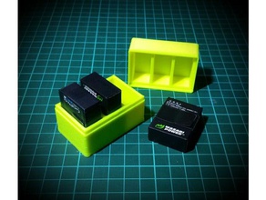 gopro battery holder 3pc camera 3d print model - Mito3D