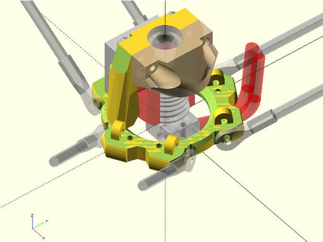 folger tech efectoras de la torre monte e3d lite6 3010 ventilador Impresora 3d las piezas delta efector folgertech kossel 2020 openscad 3D print model - Mito3D