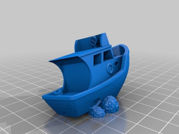 ss minnow benchy damaged sculptures 3dbenchy boat gilligan's island wreck 3D print model - Mito3D