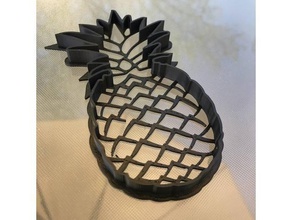pineapple cookie cutter kitchen & dining 3d print model - Mito3D