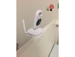 baby monitor mount oricom cot frame camera bed holder nursery 3d print model - Mito3D