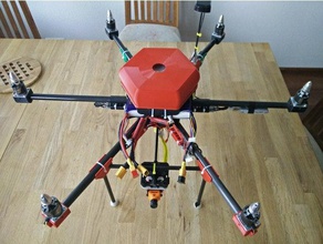 hexacopter multicopter impreso en 3d mk3 r c vehículos 3d print model - Mito3D