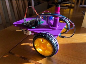 Roboter-Auto-Fahrgestelle in der Robotik Roboter-Auto snapfit snap zusammen 3d print model - Mito3D