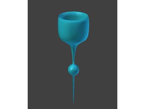 floating wine glass kitchen & dining wineglass 3d print model - Mito3D