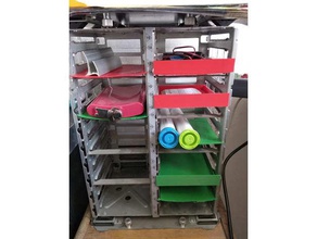 scaffale hdd rack utensili & caselle mensola semplice 3d print model - Mito3D