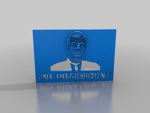 vcard personne, monsieur président personnes 3d print model - Mito3D