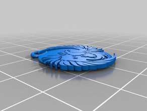 phoenix-Anhänger - Zubehör Kunst medallion Anhänger phoenix 3d print model - Mito3D