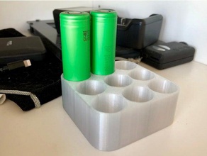 battery holder 18650 cells organization case 3d print model - Mito3D