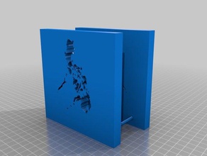 Philippinische Karte Serviettenhalter Küche und Esszimmer Essen Esstisch Serviette philippine Philippinen 3d print model - Mito3D