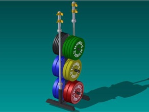 desktop olympic weight set bumper plates barbell clips & tree sport outdoors plate crossfit dumbbell fitness kettlebell powerlifting sports toys weightlifting wltoys 3d print model - Mito3D