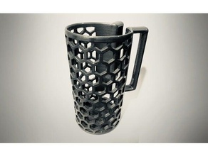 plastic milk bag holder hexagon pattern kitchen & dining holders 3d print model - Mito3D
