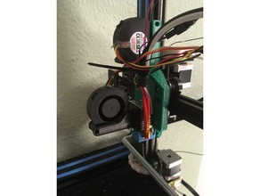 chimera+ mount cr-10 5015 blower hotend cooler 3d printer parts 3d print model - Mito3D
