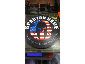 spartan race signs & logos mma multi-material trifecta usa 3d print model - Mito3D