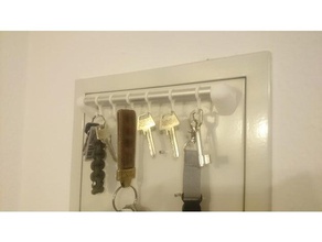 minimal keychain bar organization keyring keys shelf 3d print model - Mito3D