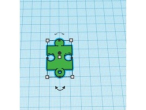 pezzo di puzzle i portachiavi 3d print model - Mito3D