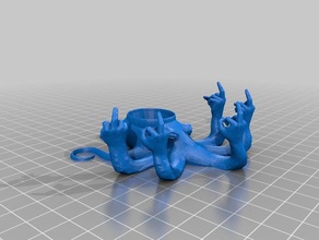 fucktopus vaso de chupito modelos 3d print model - Mito3D
