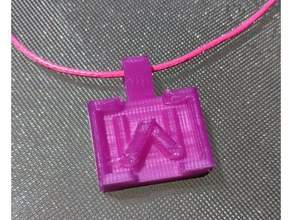 women techmakers necklace pendant jewelry 3d print model - Mito3D