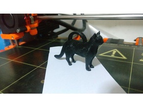 stehende Katze Schlüsselanhänger 3d print model - Mito3D