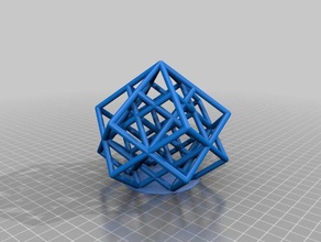 my customized lattice cube torture test math art 3d print model - Mito3D