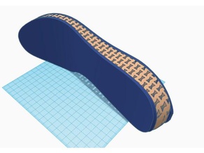 auxetic a nido d'ape suola di scarpa moda 3dprintable Stampato in 3d il cuscino la schiuma futurecraft intersuola negativo poisson recreus scarpe 3d print model - Mito3D
