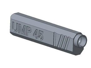 airsoft g&g ump umg silenciador A impressão 3d 45 3d print model - Mito3D