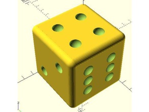 customisable weighted die dice toys & games loaded 3d print model - Mito3D