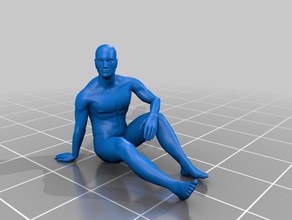 sitting man people human 3d print model - Mito3D
