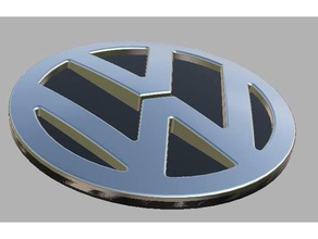 el logotipo de vw volkswagen vehículos 3d print model - Mito3D