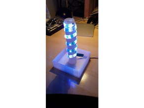 elegante e minimalista crinkle base della lampada art 3d print model - Mito3D