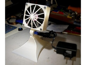 mini desk fan electronics air 3d print model - Mito3D