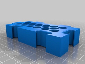 modulare batteria titolare di archiviazione organizzatore organizzazione porta creato freecad fatto 3d print model - Mito3D
