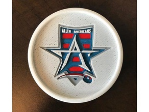 allen americans hockey coaster segni e loghi americani drink l'hockey 3d print model - Mito3D