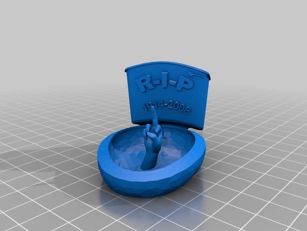 Grabstein Skulpturen WC toilette 3D print model - Mito3D