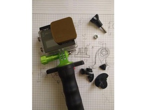 sj cam & gopro m6 Schraube mount Stativ-Griff sport im freien action-cam Kamera-Halterung sjcam 3d print model - Mito3D