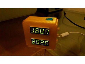 2x affichage tm1637 + dht11 cas simple arduino d'affichage led nano le capteur de la température 3d print model - Mito3D