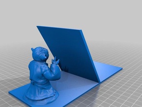 yoda book stand decor 3d print model - Mito3D