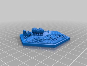 wheat crop circle 3d printing boardgame catan settlers 3d print model - Mito3D