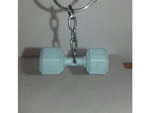 dumbbell keychain jewelry 3d print model - Mito3D