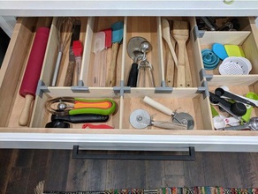kitchen drawer organizer brackets braces & dining 3d print model - Mito3D