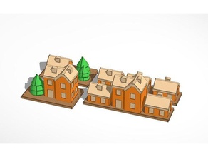 street 1 - buildings games moes low poly monopoly 3d print model - Mito3D