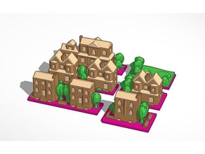 street 3 - edifici giochi moes low poly il monopolio 3d print model - Mito3D