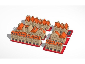 Straße 5 - Gebäude Spiele moes low-poly Monopol 3d print model - Mito3D