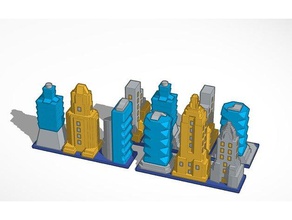 calle 8 - edificios juegos moes de baja poligonización el monopolio 3d print model - Mito3D