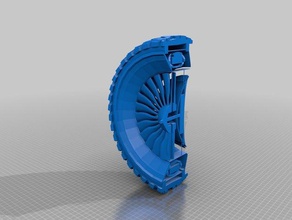 híbrido de efeito hall iões turbina propulsor rodas eléctrica engenharia volta futuro hovercar hovercraft lítio 3d print model - Mito3D