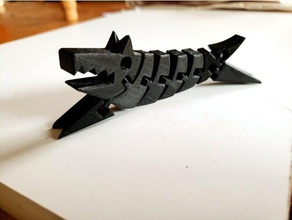 flexi cavedog toys & games dino dinosaur flexible print place trex tyranosaurus 3d print model - Mito3D