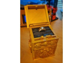 tudor kutu kaplama yüzük jewelrybox mücevher kutusu takı tutucu jewlery düğün yüzüğü 3d print model - Mito3D